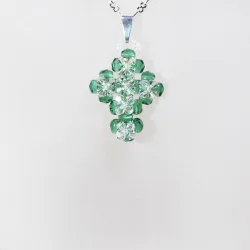 Pendant 30cm - Viridiana-Silver Chain - Pendant 30cm - Laiton argenté